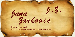 Jana Žarković vizit kartica